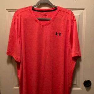 Under Armour orange tshirt. V neck. Size 3X loose fit